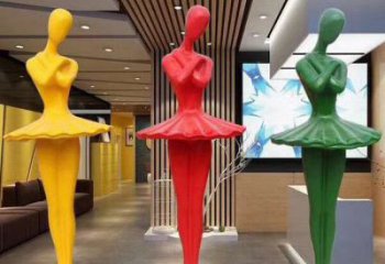 舞女雕塑廠家，公園廣場人物擺件，彩繪工藝制作