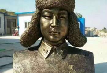 雷鋒人頭像雕塑廠家，仿銅革命人物擺件，公園紀念主題小品