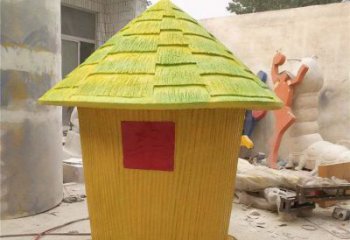 糧倉雕塑廠家，農村雕塑小品，豐收主題玻璃鋼雕塑擺件