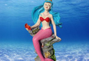 美人魚雕塑廠家，卡通人物小品，玻璃鋼影視劇動(dòng)漫雕塑