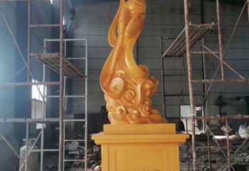 飛天雕塑廠家，神話人物雕塑小品，仿銅玻璃鋼公園雕塑擺件