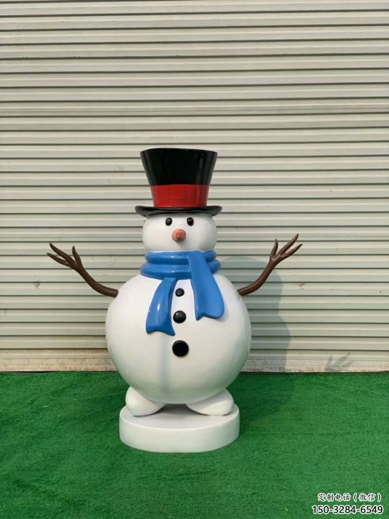 雪人雕塑廠家，圣誕節人物小品，幼兒園卡通雕塑