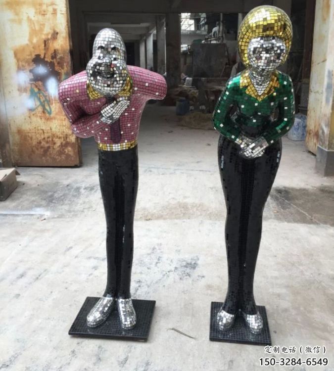 迎賓雕塑廠，門口人物小品，現(xiàn)代迎賓人物雕塑擺件