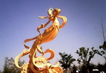 天女散花雕塑廠家，古代神話人物小品，廣場雕塑擺件