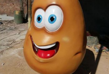 土豆雕塑廠家，卡通公仔擺件，玻璃鋼土豆娃娃雕塑