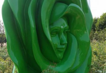 花臉雕塑廠家，卡通花朵雕塑，公園園林小品雕塑