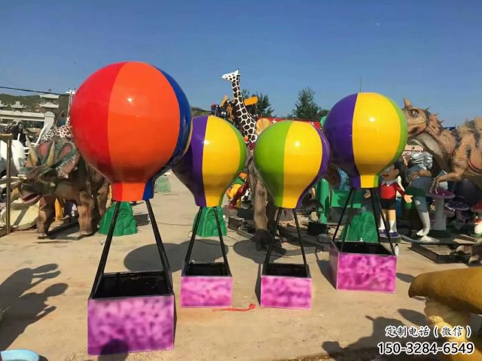 氣球雕塑廠家，彩繪景觀擺件，廣場玻璃鋼氣球雕塑
