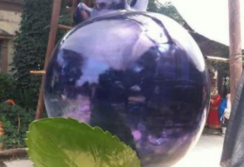 藍莓雕塑廠家，水果仿真雕塑，園林玻璃鋼藍莓小品