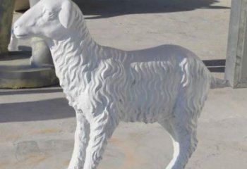 山羊雕塑廠家，仿真動物小品，玻璃鋼園林景觀小品