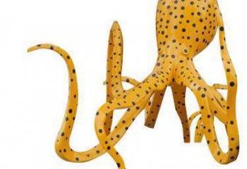 章魚雕塑廠家，彩繪動物擺件，玻璃鋼仿真章魚雕塑