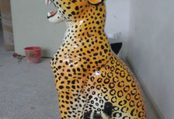 獵豹雕塑廠家，仿真獵豹雕塑價格，動物景觀小品