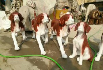 狗雕塑廠家，仿真狗雕塑，公園動物景觀擺件