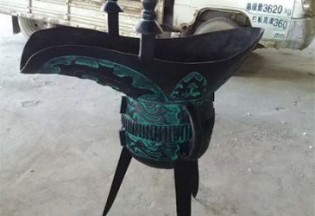 爵杯雕塑廠家，仿古景觀雕塑，古銅色爵杯雕塑廠