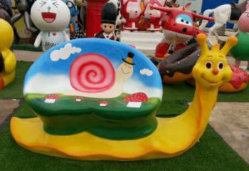 坐凳雕塑小品，蝸牛坐凳雕塑廠家