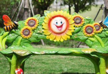 座椅雕塑，花臉座椅雕塑廠家，售樓處景觀擺件