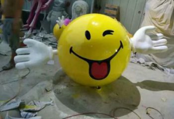 抽象笑臉雕塑 步行街笑臉雕塑 卡通主題小品