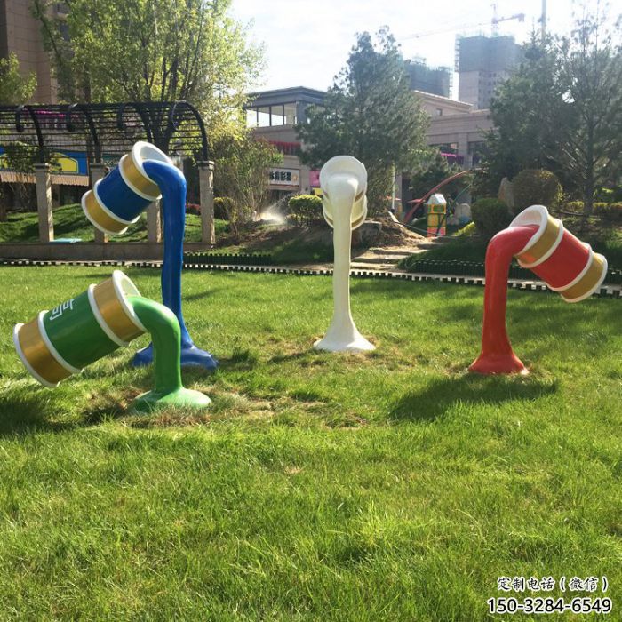 商業街油漆桶雕塑 售樓處學校雕塑 動漫擺件