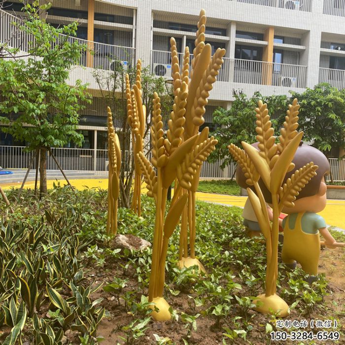 公園水稻雕塑廠家 酒店門口雕塑 彩繪擺件