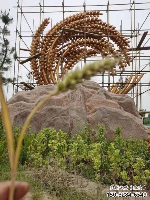 廣場青稞雕塑廠家 公園仿真雕塑 抽象擺件