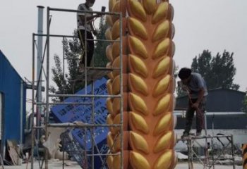 園林麥穗雕塑廠家 田間彩繪雕塑 仿真擺件