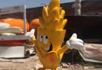 園林青稞雕塑廠家 田間彩繪雕塑 仿真擺件