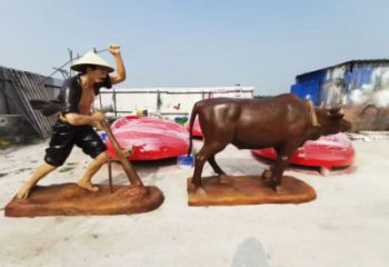 大型農耕牛雕塑廠家 步行街宣傳雕塑 仿真擺件