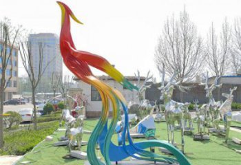 酒店飛鳥雕塑廠家 庭院仿真雕塑 彩繪小品