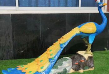 園林孔雀雕塑 田間彩繪雕塑 仿真擺件