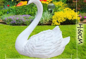 彩繪天鵝雕塑 仿真景觀雕塑 步行街擺件