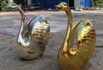 創意天鵝雕塑 步行街店門口雕塑 家禽小品