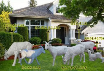 商場(chǎng)綿羊雕塑 仿真動(dòng)物雕塑 店門口小品