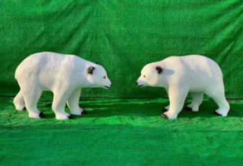 庭院北極熊雕塑 城市古銅色雕塑 音樂小品