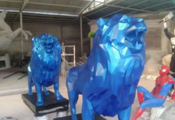 創意獅子雕塑 步行街店門口雕塑 影視劇小品
