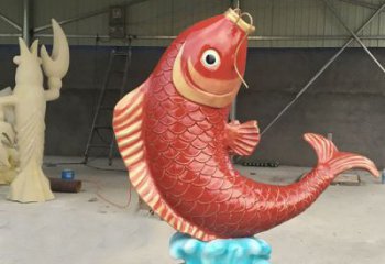 公園鯉魚雕塑 酒店門口雕塑 彩繪擺件
