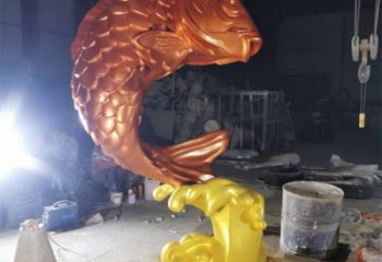 水景鯉魚雕塑 風景區幾何雕塑 廣場小品