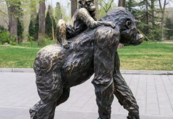 仿真黑猩猩雕塑 酒店公園雕塑 風景區擺件