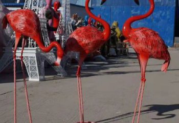 公園火鳥雕塑 酒店門口雕塑 彩繪擺件