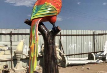 仿真鸚鵡雕塑 店門口園林雕塑 飛鳥小品