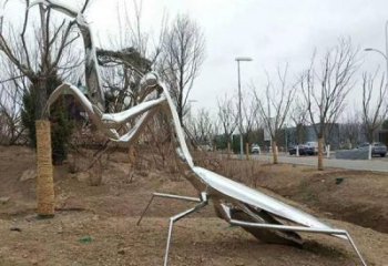 景觀螳螂雕塑 園林動物小品 仿真擺件