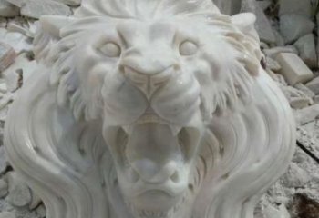 城市獅子頭雕塑 風景區彩繪雕塑 抽象擺件