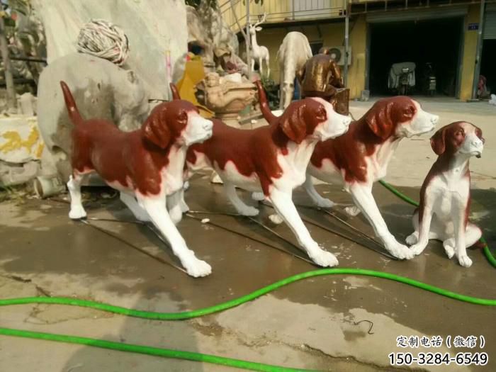 田間小狗雕塑 彩繪仿真雕塑 園林?jǐn)[件