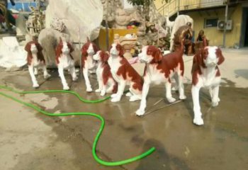 門(mén)口小狗雕塑 售樓處仿真雕塑 彩繪小品