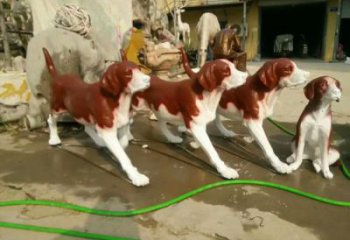 田間小狗雕塑 彩繪仿真雕塑 園林?jǐn)[件