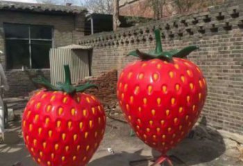 仿真草莓雕塑 酒店公園雕塑 風景區(qū)擺件