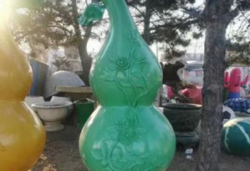 庭院葫蘆雕塑 城市古銅色雕塑 瓜果小品