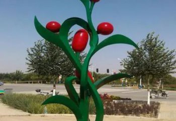 彩繪大棗雕塑 仿真雕塑 步行街擺件