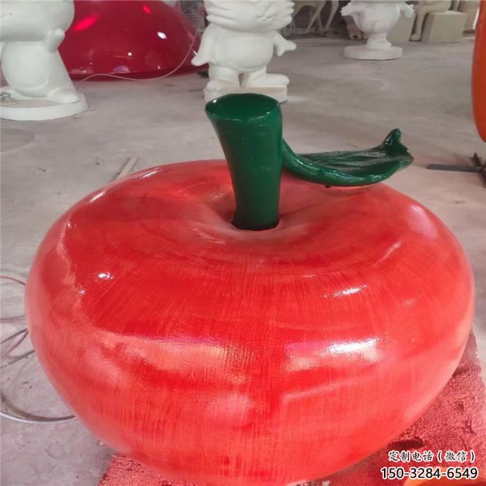 公園番茄雕塑 酒店門(mén)口雕塑 彩繪擺件