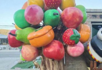 商場果樹雕塑 仿真雕塑 店門口小品