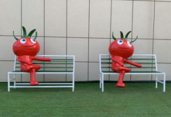 彩繪番茄雕塑 大型城市雕塑 商業(yè)街擺件