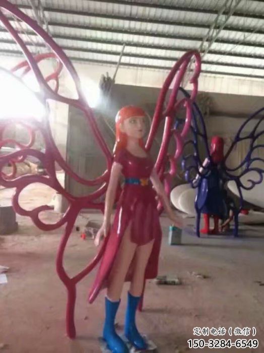 大型蝴蝶仙子雕塑 門(mén)口創(chuàng)意雕塑 售樓處小品